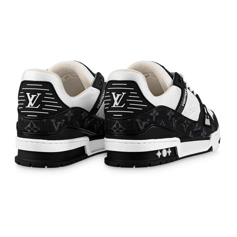 louis vuitton trainer black white|louis vuitton white trainers women.